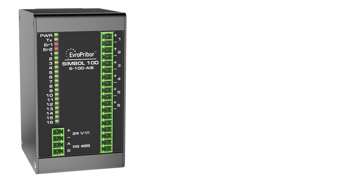 Программируемый контроллер Simbol-100. Модуль аналогового ввода S-100-AI6. Особенности, универсальность, технические характеристики.